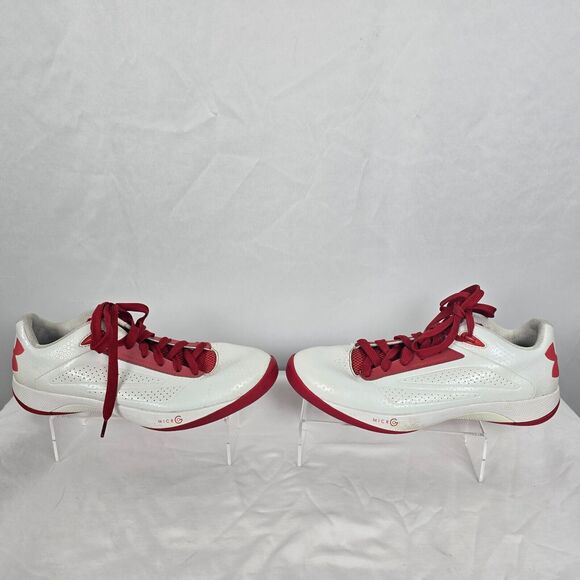 Under Armour Athletic Shoe Men's Size 12.5 White Red # 1238492-103 Micro G - Picture 5 of 15